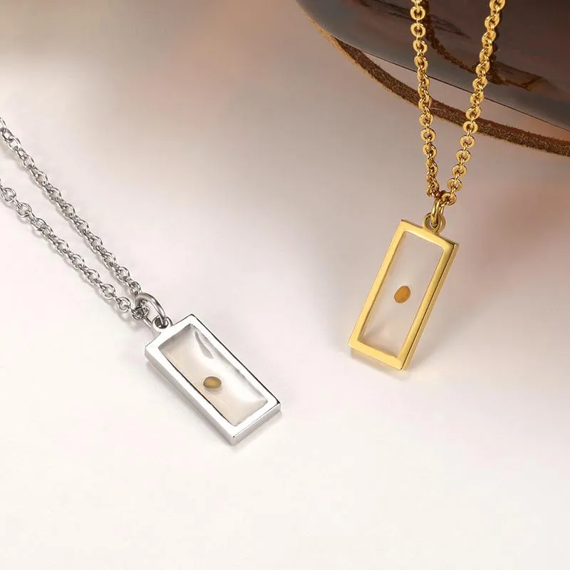 Pendentif Colliers Véritable Graine De Moutarde Collier En Acier Inoxydable Chaîne Foi Pour Christian Inspirational Bijoux Cadeau Collier Femme 2021 Bff