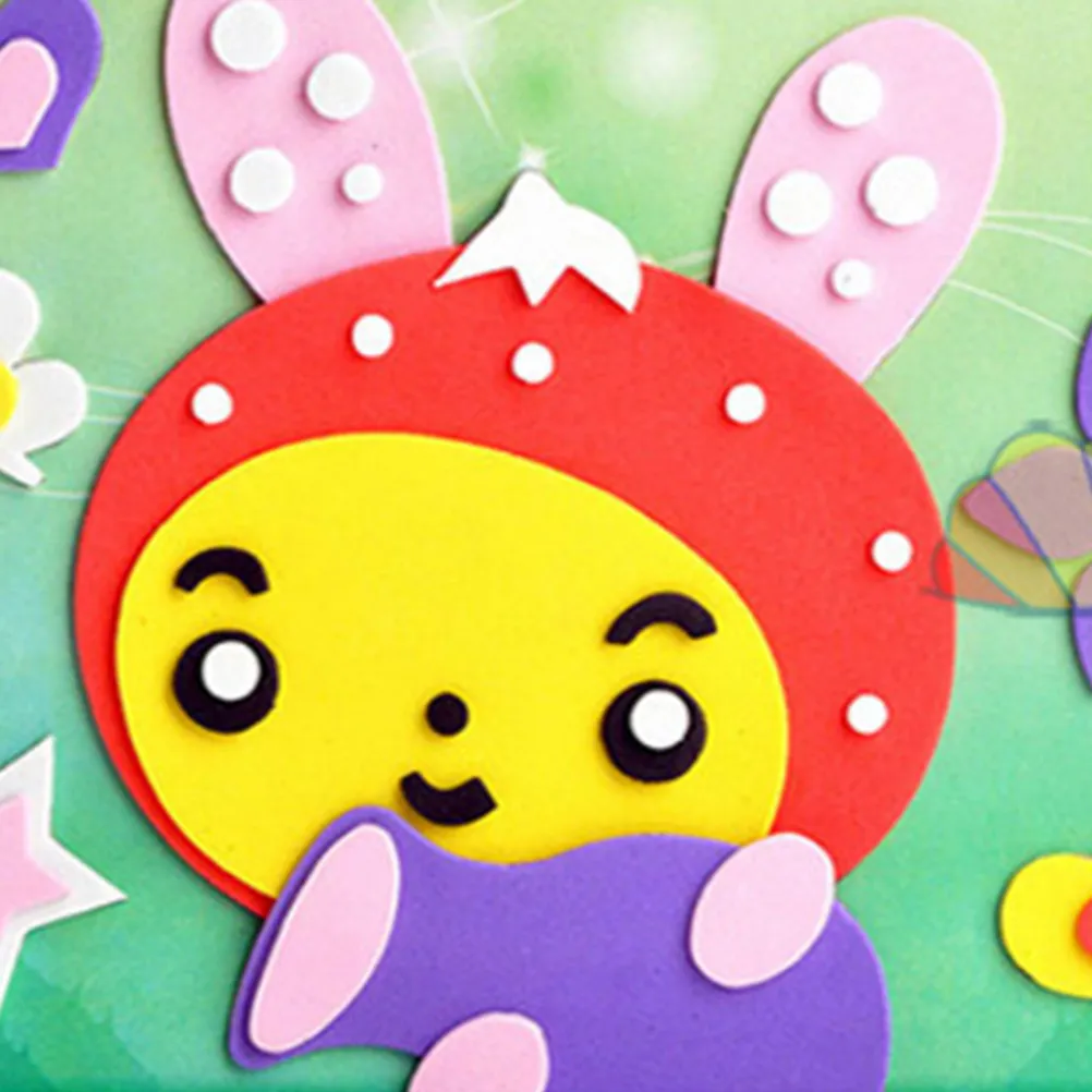 20 Bunte EVA Bastelblätter - Kreativ-Set Für Kinder Mit Schwammpapier