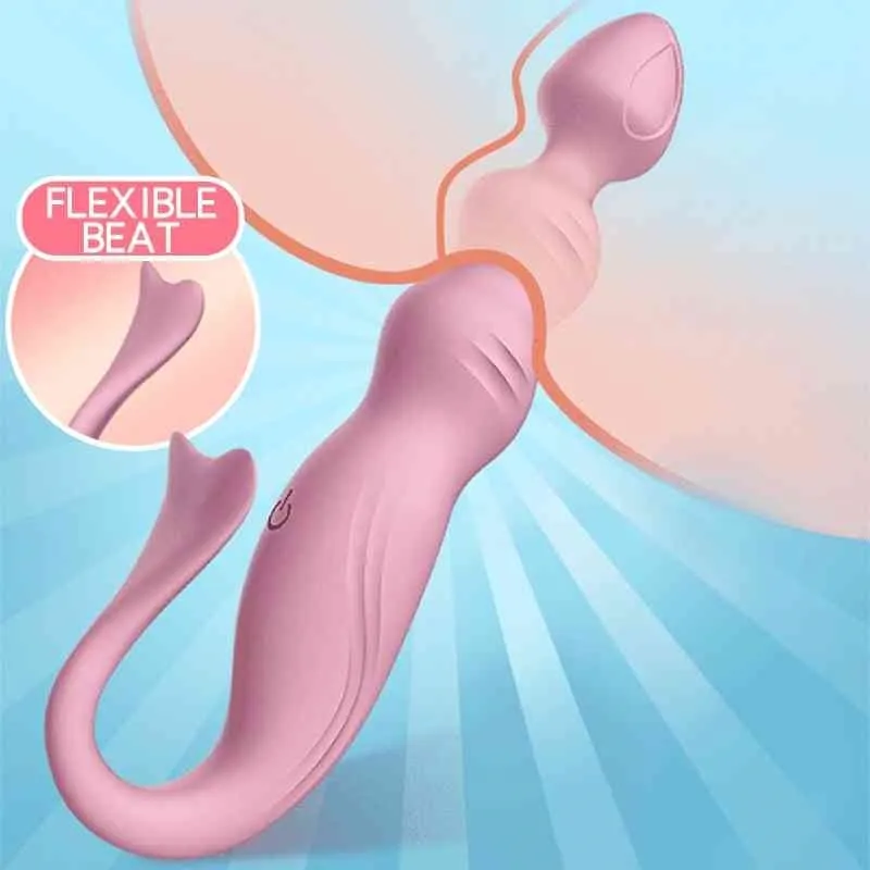 Vibrador Anal Silicona Prostate Massager G-Spot Anal Juguetes Sexuales Anal Para Mujeres Vibrantes Anal Beads Plug Butt Plug Sex Toys Para Hombres 210329