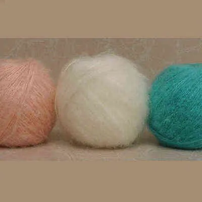 1PC 250g = 5pcs Imitation Mohair Laine À Tricoter Doux Acrylique Fil Doigté Bébé Crochet Fil À Tricoter Fils Tricoté 230m longueur Y211129