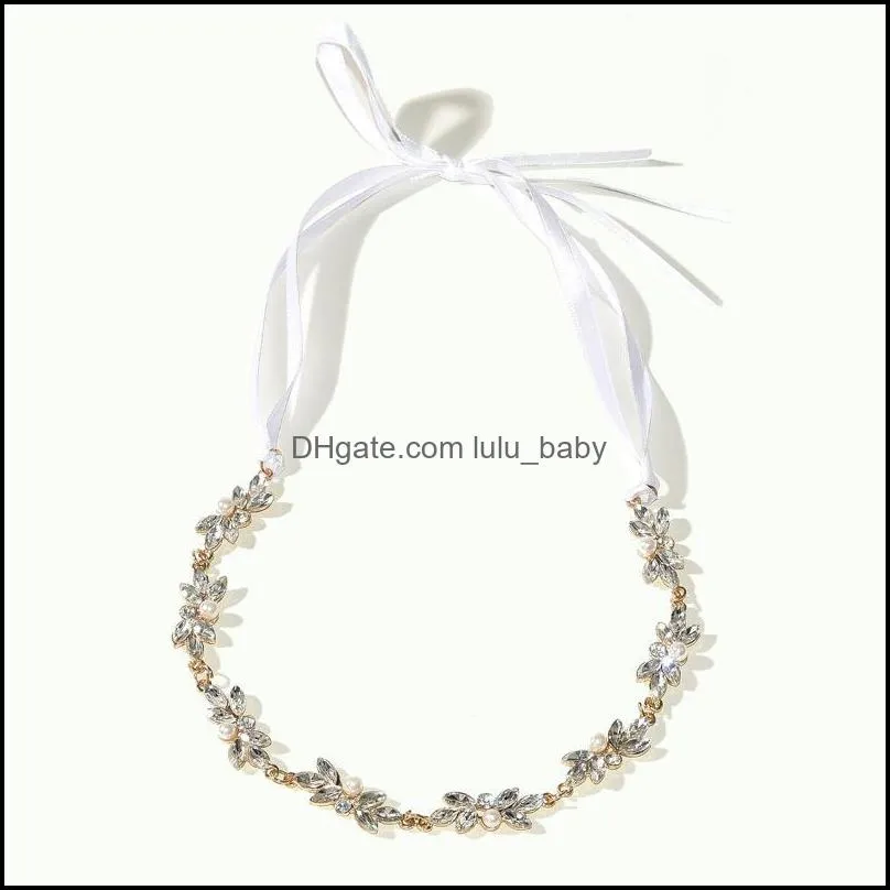 Hair Clips & Barrettes Elegant Bridal Wedding Hairwear Rhinestone Headband Fashion Po Props Charming Jewelry For Women BN
