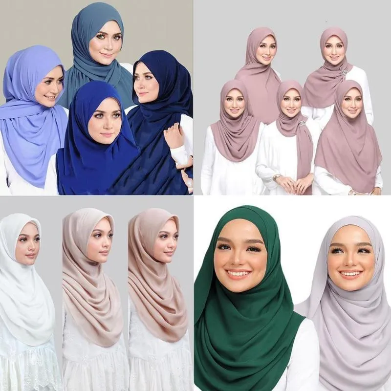 Pearl Chifon Bubble Monochromatyczne bąbelki Szalik Wysoka bezpośrednia jakość Sprzedaż Hidżab S Fabryka etniczna 2021335F