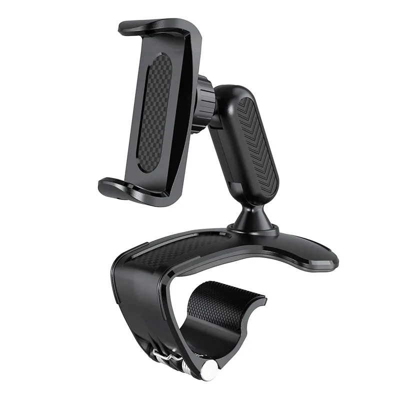 Dashboard Mount Car Phone Holder 360Rotation RearView Mirror Clip Stand Multifunktionsf￤ste f￶r Xiaomi Huawei iPhone 12