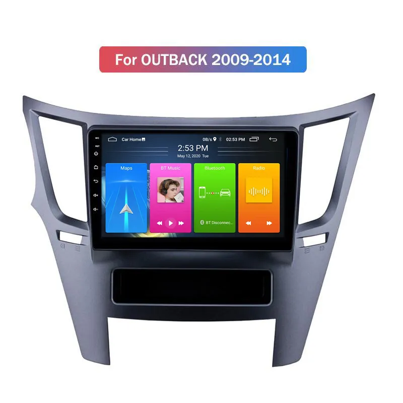 Digitaler 9-Zoll-2-DIN-Auto-DVD-Player mit GPS-Navigation und Android-Stereoanlage für SUBARU OUTBACK 2009–2014