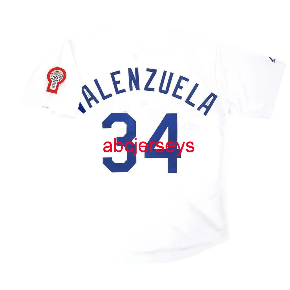 Cousu personnalisé Fernando Valenzuela 1981 domicile maillot blanc ajouter nom numéro Baseball Jersey