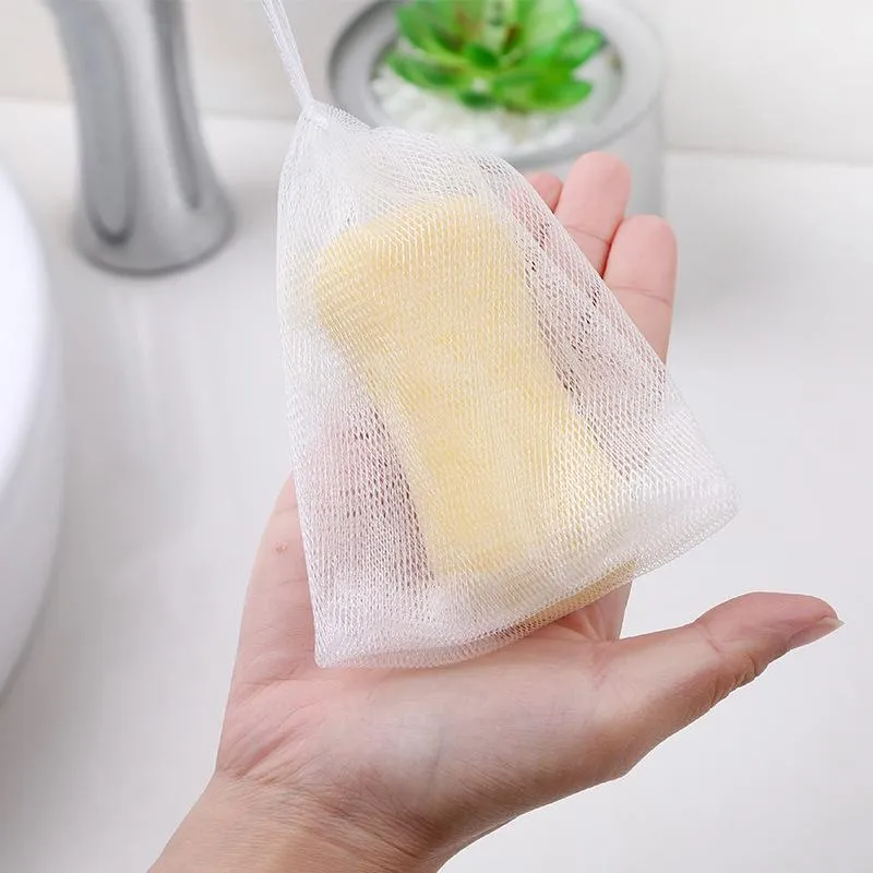 Soap Blister Bubble Net Deep Cleaning Cream Foaming Cleanser Face Wash Froth Nets Manual Bag Bathroom Accessories DH5622