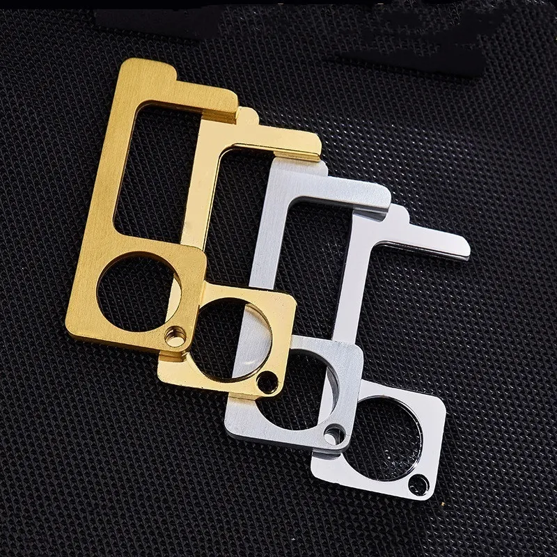 Party Favor New Key Chain Metal Non-Contakt Door Opener Chain Anti Touch Key Chain Door Handle Teckhissverktyg 14 Style