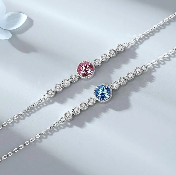 Bracciale Coordinato Per Coppie In Argento 925 Con Ciondolo Cuore - Regolabile Unisex - 2