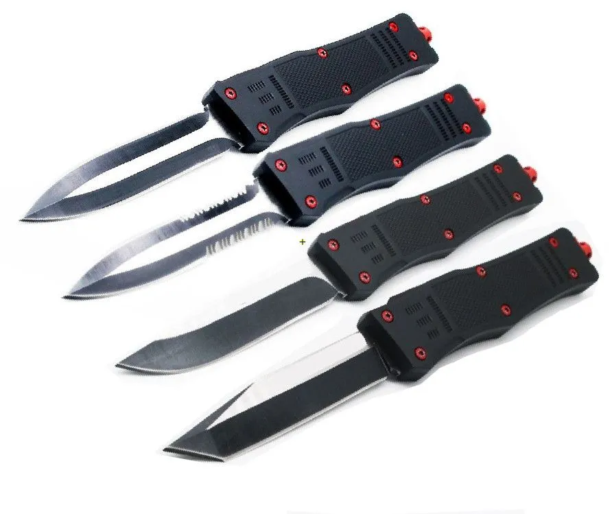 A161 Red Devil Demon Double Action Tactical Autotf Knivficka Folding EDC Camping Knifes Jaktknivar Pocket Tool