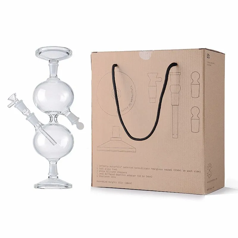 Wholesale Infinity Waterfall Recycler Glass Bong With Gravity Water
