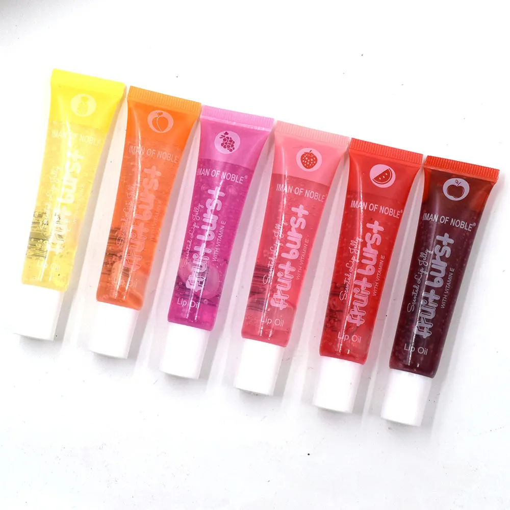 IMAN Noble Noble Fruit Burst Lip Oil Pachnących Lipgloss Plumping Lips Glosed Galeria Jelly Lips Glosa Moisturizer Błyszczący Witamina E Oleju mineralnym DHL