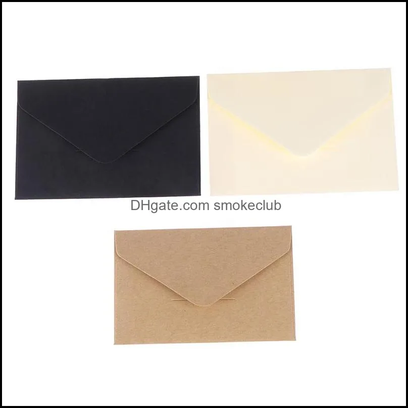 Greeting Cards 20pcs/set Mini Paper Window Envelopes Wedding Invitation Classical Kraft Blank Envelope Gift