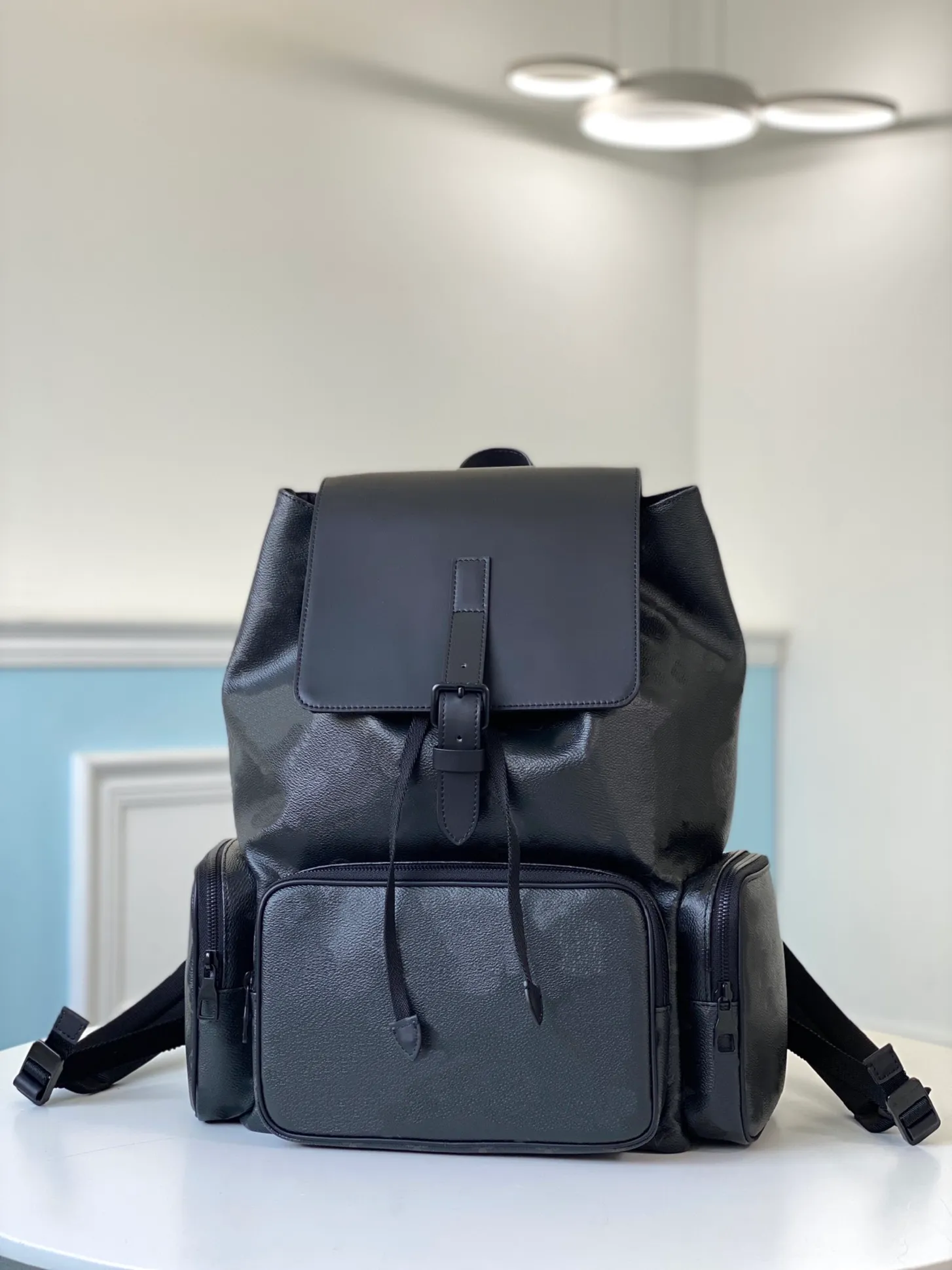 Large Designer Rucksack Luxury designer backpack unisex soft genuine leather travel bag with 36 ...