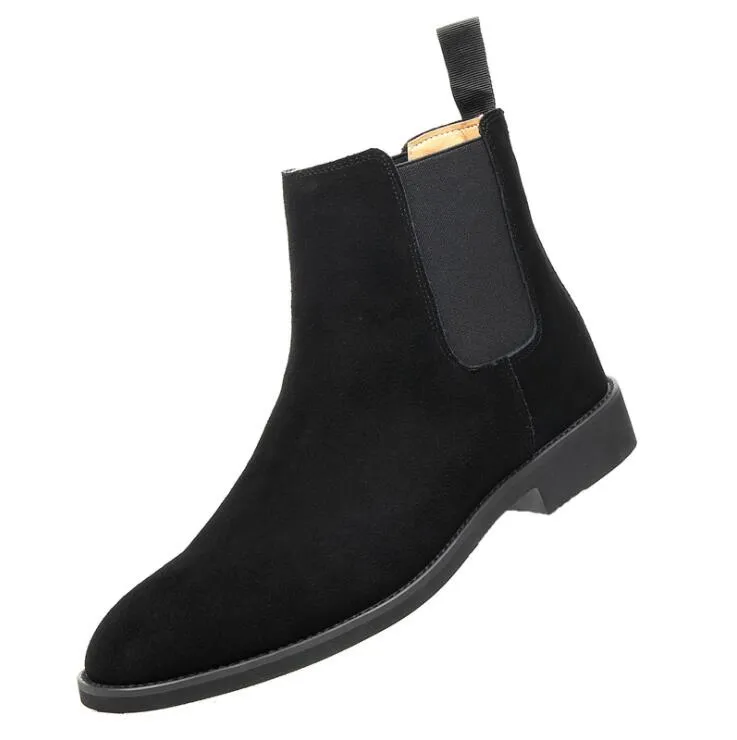 green emerald velvet dress Premium Wholecut Chelsea Boots