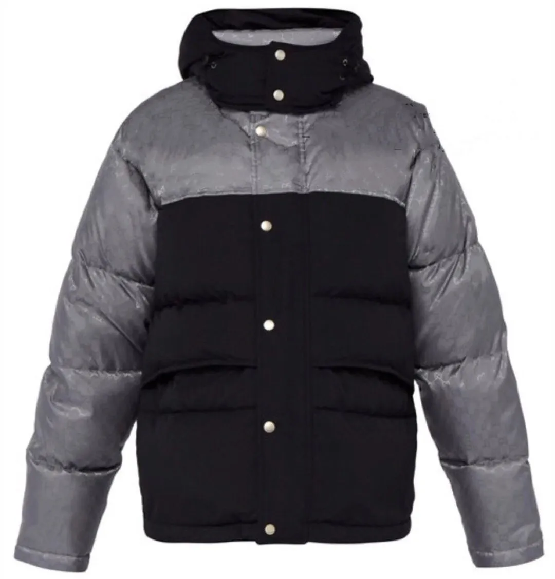 男性ナイロンふくらんでいるショートダウンジャケットブラックウィンターファッションオスの暖かいフード付きジッパースポーツコート