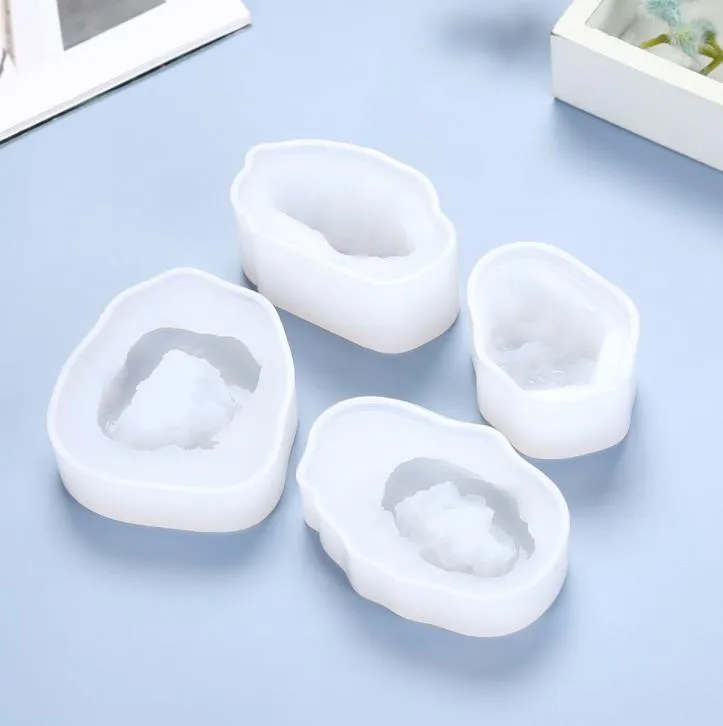 Craft Tools Pack Of 4 Quartz Sile Moulds Crystal Stone Gravel Casting Mold