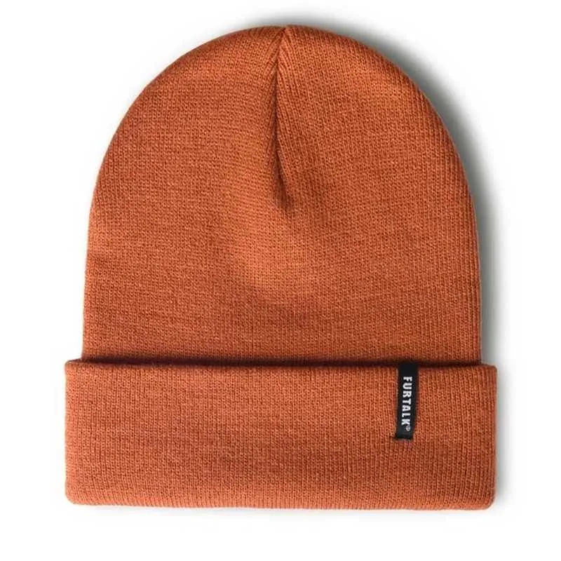 FURTALK Beanie Hat for Women Men Winter Knitted Skullies Spring Autumn bonnet Cap chapeau femme 211229