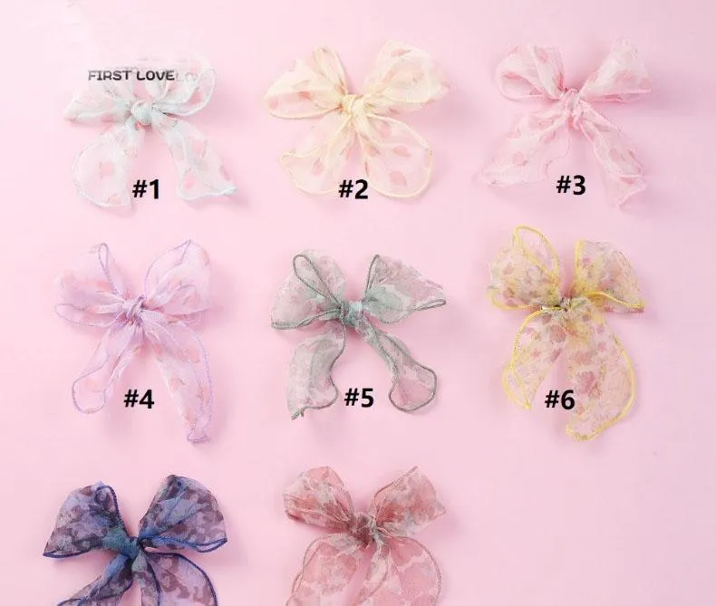 A968 Europa Baby Meisjes Bowknot Haar Clip Kids Girl Ribbon Barrette Kinderen Barrettes