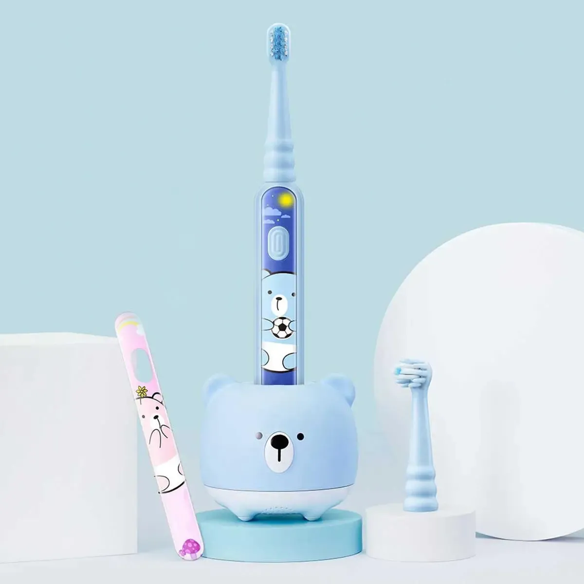 Dr.Bei K5 Sonic Electric Toothbrush Kids IPX7 Spazzolino da denti elettrico ricaricabile impermeabile Detergente per la cura orale Sensore di pressione intelligente da YOU PIN