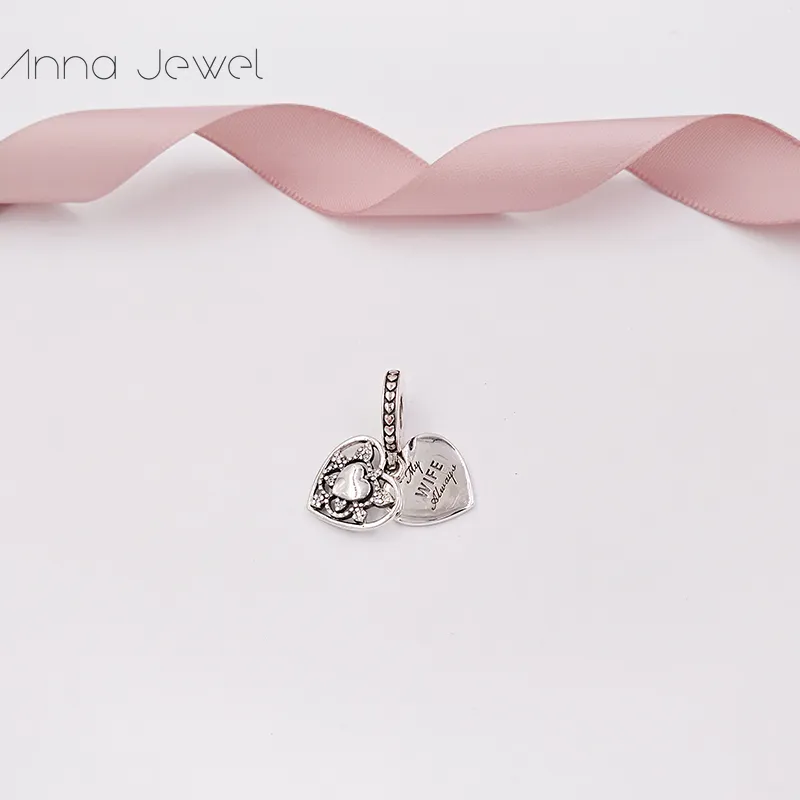 Charms Do Kit Dokonywanie Biżuterii Moja żona Aajcays Pandora 925 Srebrny Miłość Bransoletki Pary Kobiety Bransoletka Łańcuch Koralik Naszyjnik Romantyczny Urodziny Prezenty 792099CZ