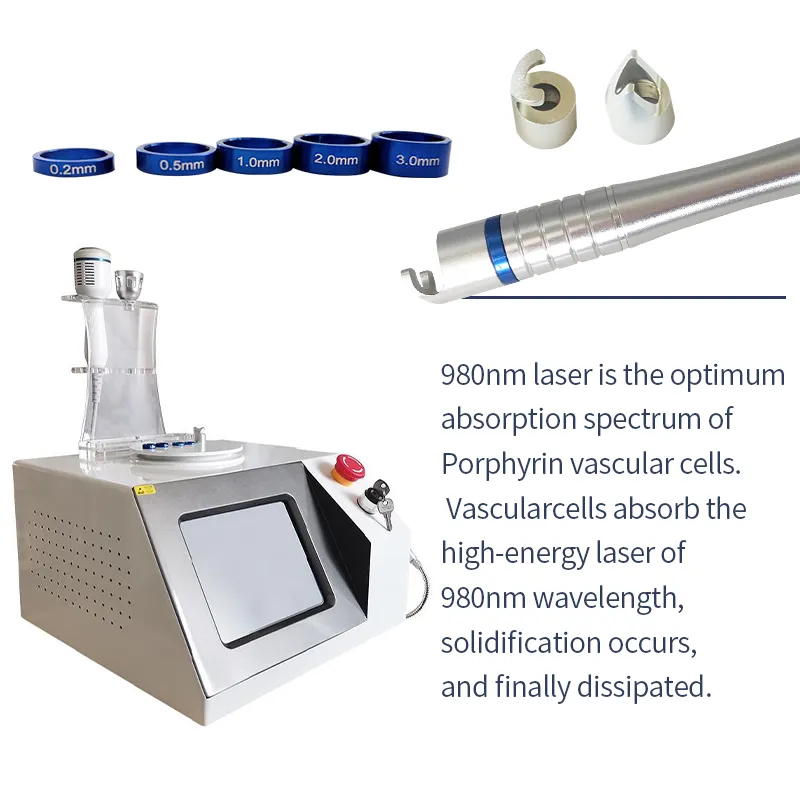 Mest populära laser 980nm vaskulär borttagningsmaskin diode linje vener naglar svampbehandlingsutrustning