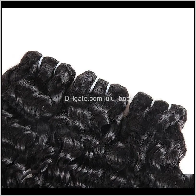 ishow human brazilian water wave hair extensions wholesale 8a unprocessed peruvian wet and weavy vrigin human hair bundles