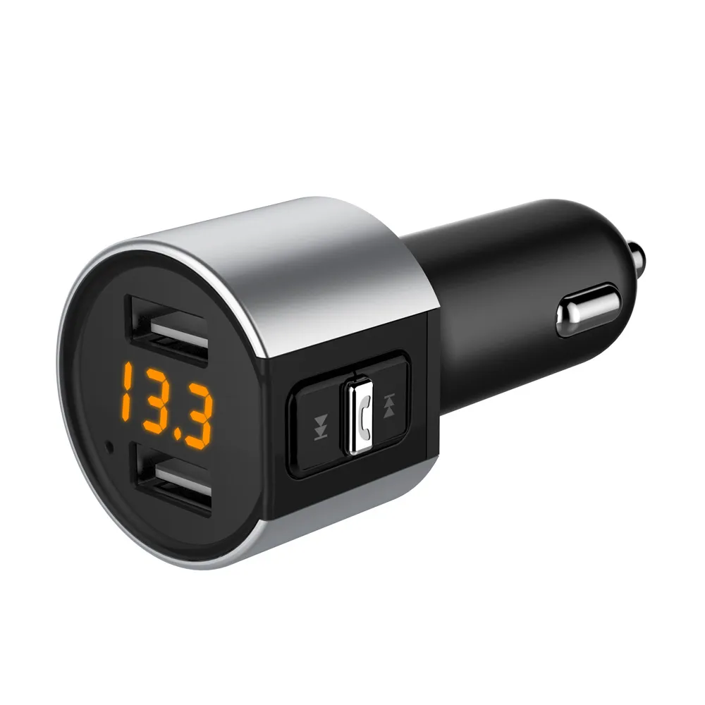 Car MP3 Player Bluetooth Hands Kit FM Transmitter Dillette Dight Dual USB شحن الجهد الكشف عن الجهد