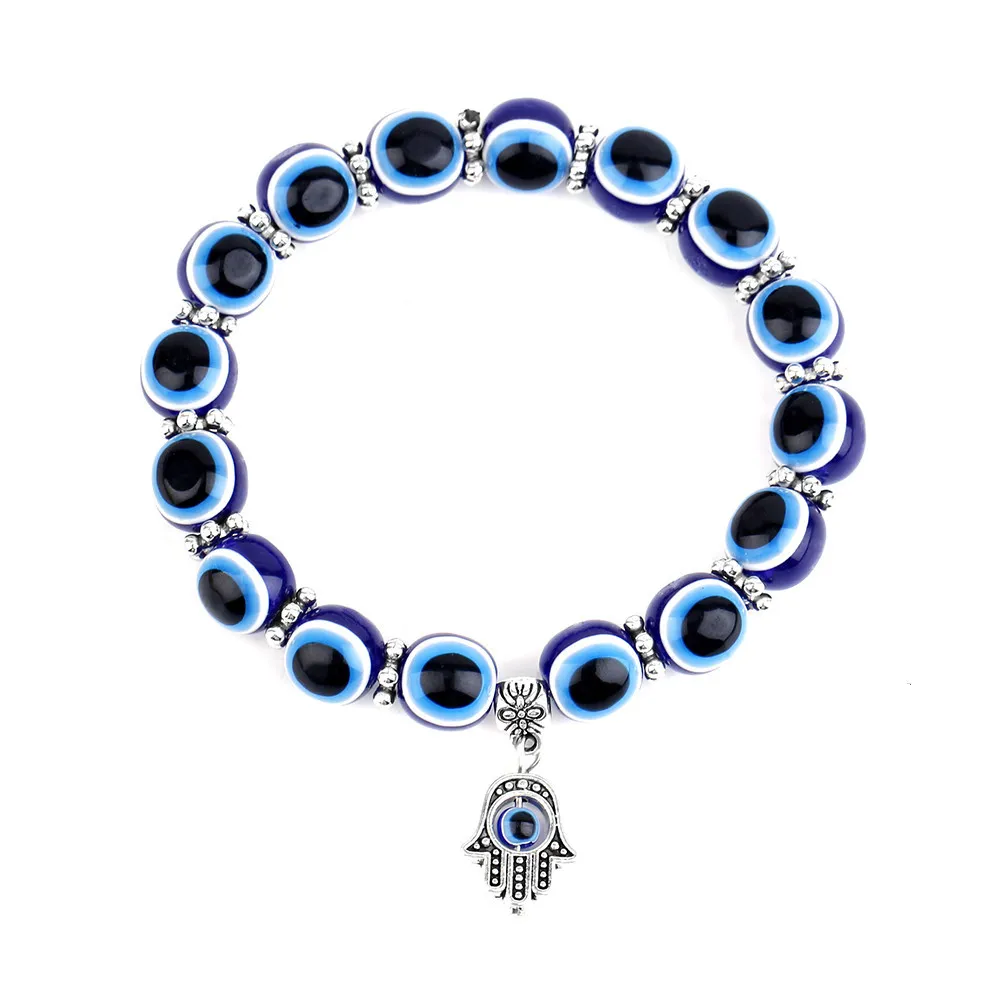 Natuursteen Turkije Boze Ogen Armbanden Unisex Mode Blauwe Oog Armband Partij Sieraden Eenvoudige Boze Oog Hand Lucky Armbanden