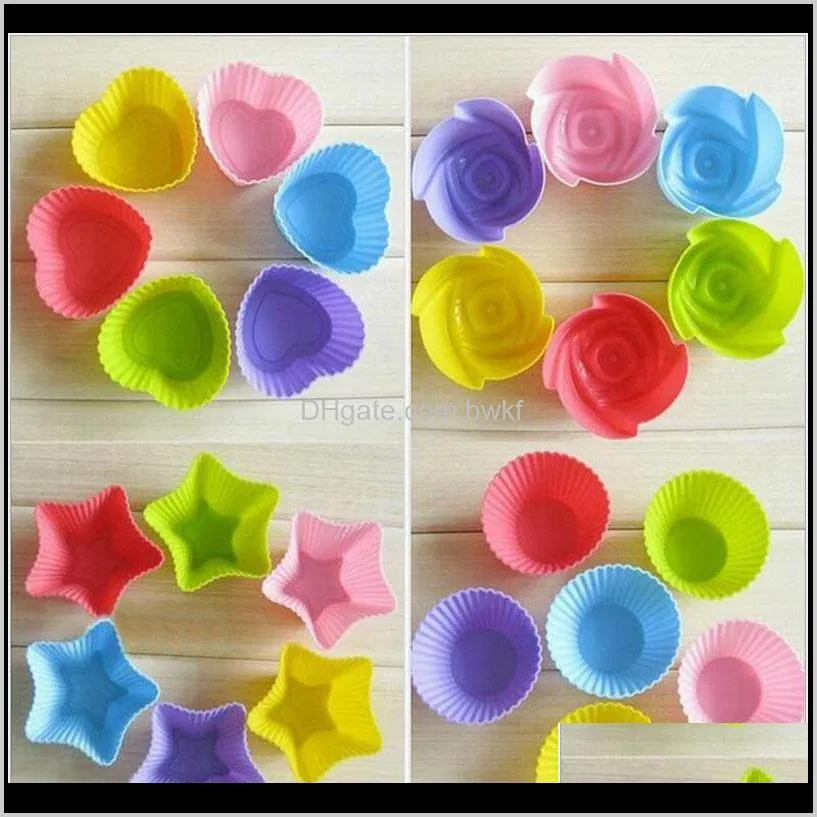 7cm cupcake silicone cake cup molds muffin cases silicone chocolate molds single cupcake holder baking tools