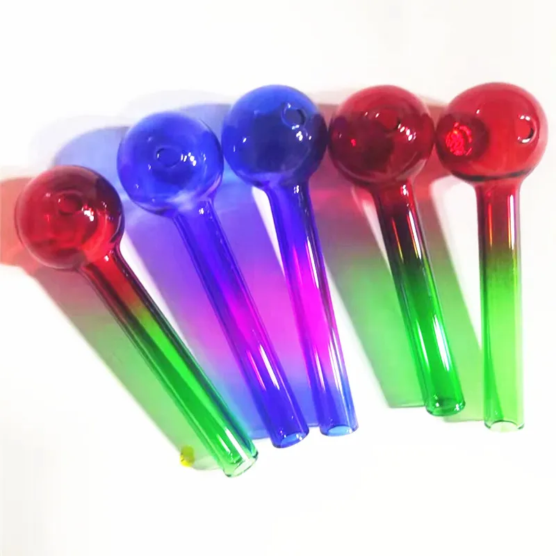 smoking pipes 4Inch 10cm Clear Pyrex Glass Oil Burner pipe Tube Burning Great tubes Nail tips