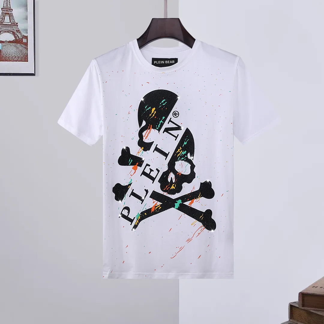 Plein Bear TシャツメンズデザイナーTシャツラインストーンスカルメンTシャツクラシック高品質のヒップホップストリートウェアカジュアルトップティーPB 16181