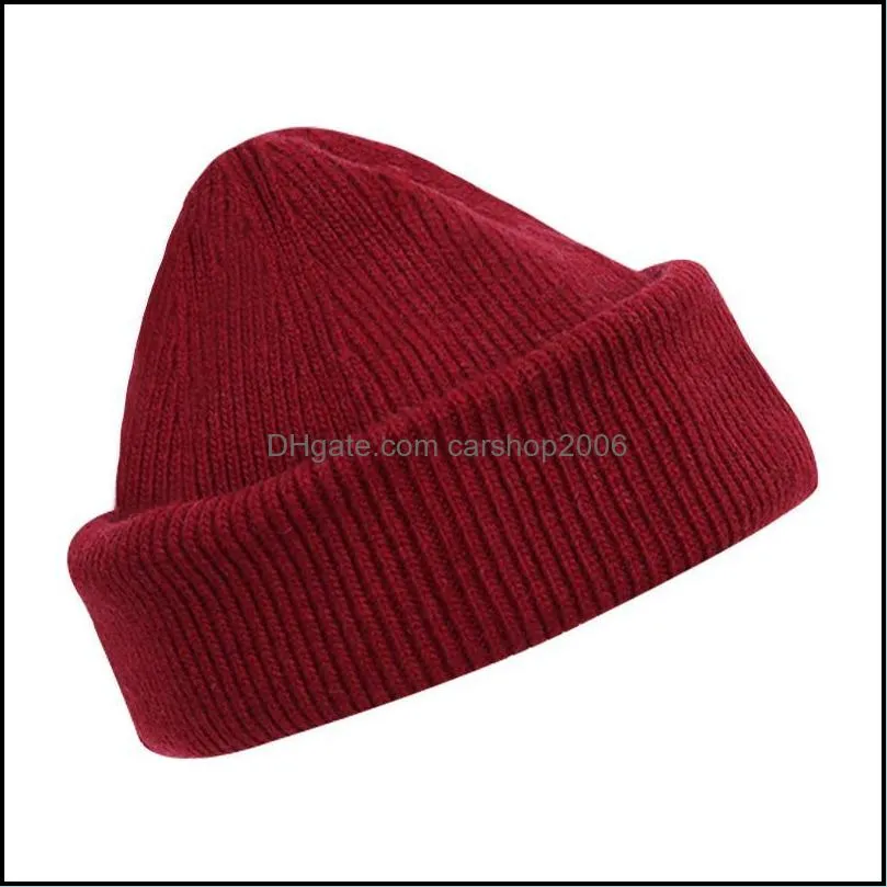 Beanie/Skull Caps Candy Colors Winter Hat Women Knitted Warm Soft Trendy Wool All-match1