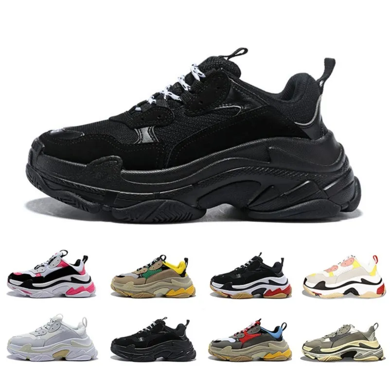 Triple s men women designer Bowling Shoes platform Sneakers High Quality Fashion black white grey red pink blue green yellow mens trainers Sports Sneaker 36-45