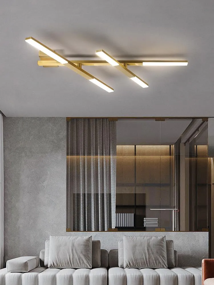 Plafondlampen allemaal koper woonkamer lamp licht luxe slaapkamer post moderne minimalistische creatieve persoonlijkheid led