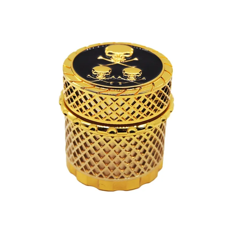 Smoking Colorful 40MM Skull Zinc Alloy Metal Portable Dry Herb Tobacco Grind Spice Miller Grinder Crusher Grinding Chopped Hand Muller Cigarette Holder DHL Free