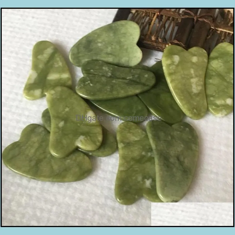 Stones Rocks Mas Health & Beautyjd010 Natural Xiuyan Stone Green Jade Guasha Gua Sha Board Masr For Scra Drop Delivery 2021 0Ktoz