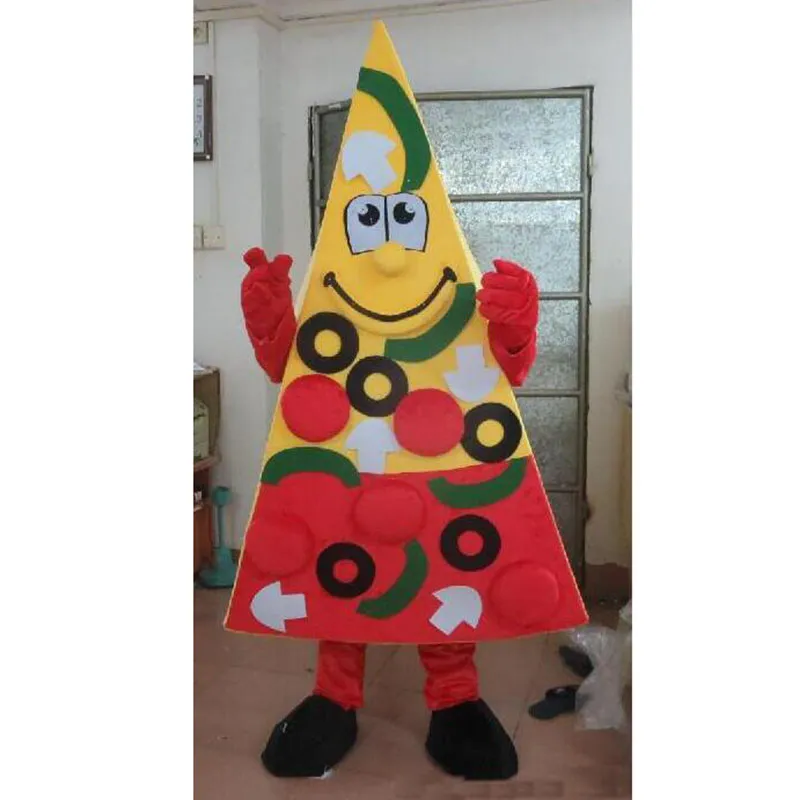 Costume della mascotte della pizza di Halloween L'alta qualità personalizza il personaggio del tema Anime della peluche del fumetto Formato adulto Vestito da festa all'aperto di carnevale di Natale
