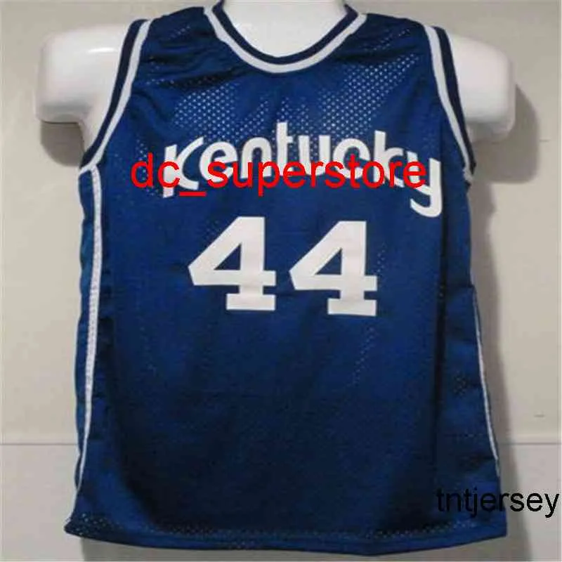 100% sömd Dan Issel #44 Kentucky Bule White Basketball Jersey Custom Any Number Name Jerseys Mens Women Youth XS-6XL