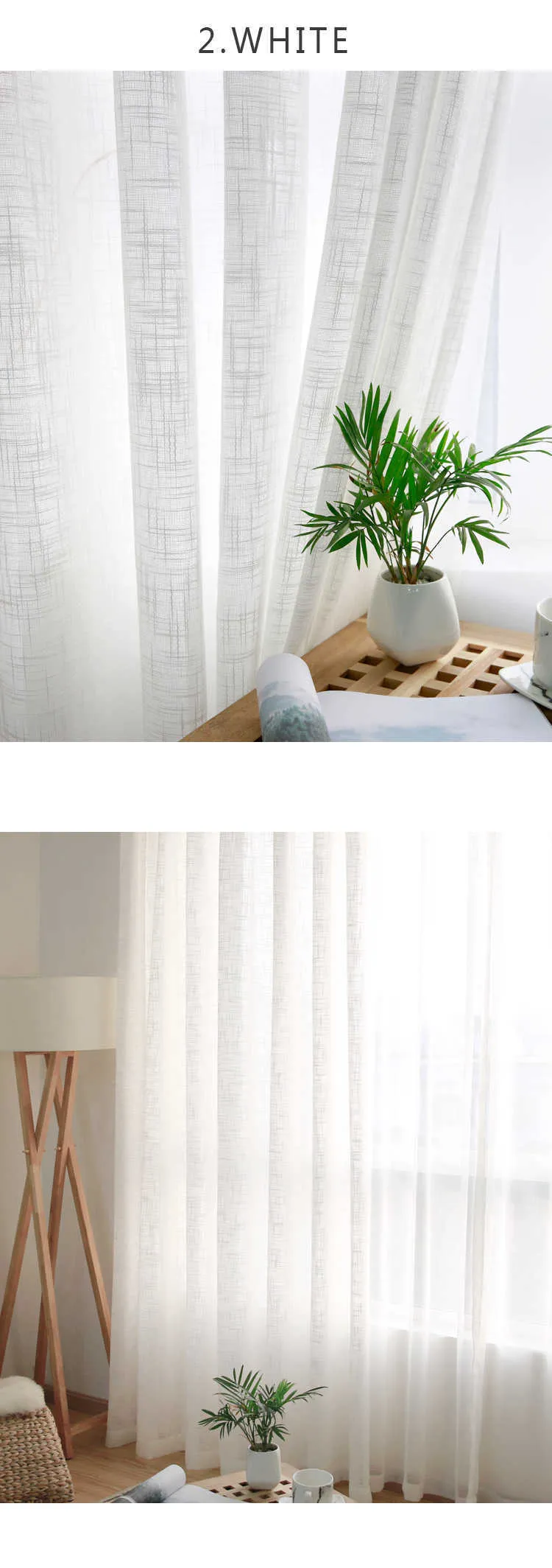CITYINCITY Tulle American Curtains for Living room Soft White Voile solid Rural Tulle Curtain for bedroom ready made curtain08