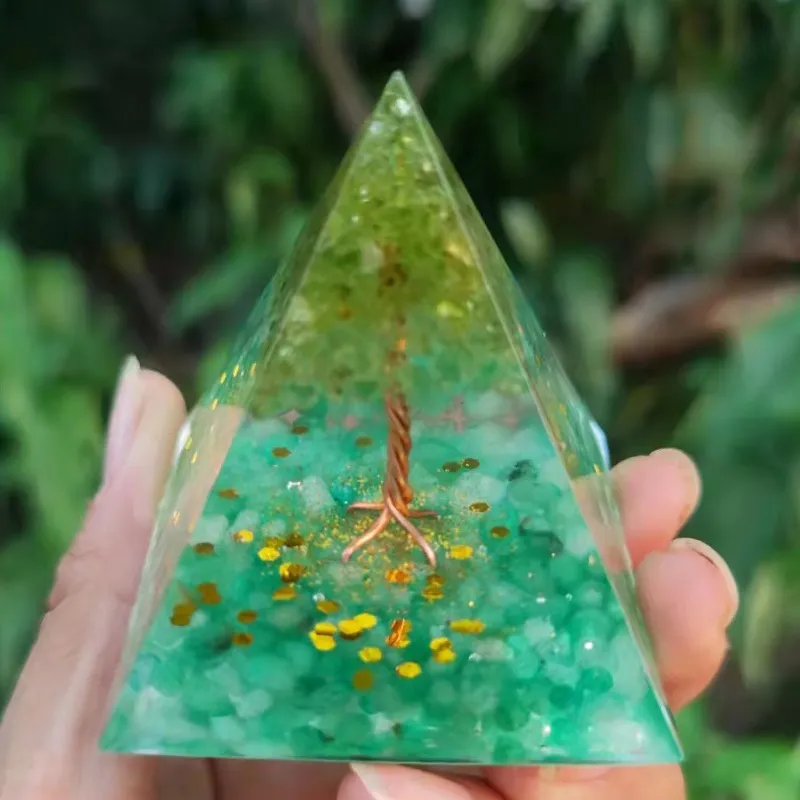 1pc Ornement D'arbre De Gravier En Cristal, Pyramide D'arbre De Richesse En  Cristal, Décoration