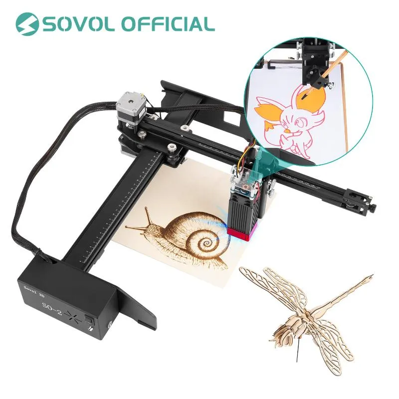 Stampanti Sovol così-2 Pre-assemblato 4-in-1 CNC Drawing Machine ad alta precisione XY Plotter Plotter da scrittura Robot Incisione laser taglio