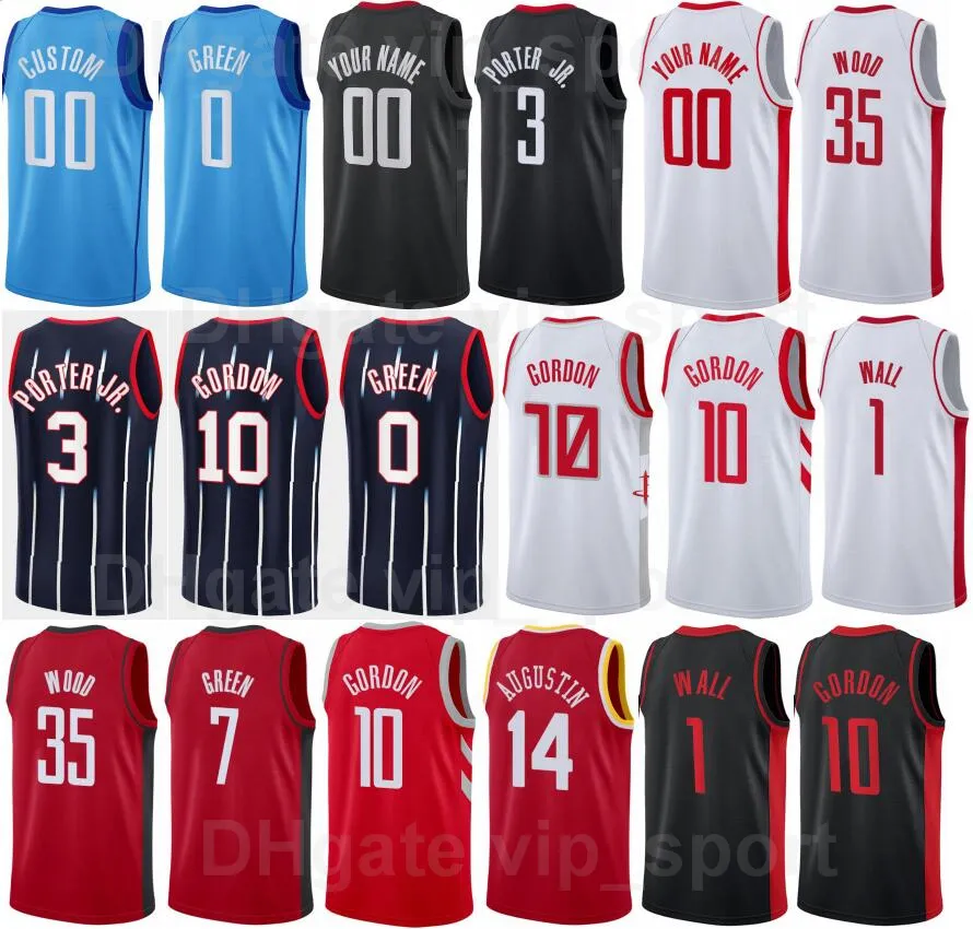 75th Anniversary Basketball Stampa Kenyon Martin Jr Jersey 6 Eric Gordon 10 Kevin Porter 3 Jalen Green 0 Jae'Sean Tate 8 Alperen Sengun 28 Christian Wood 35 Nome personalizzato