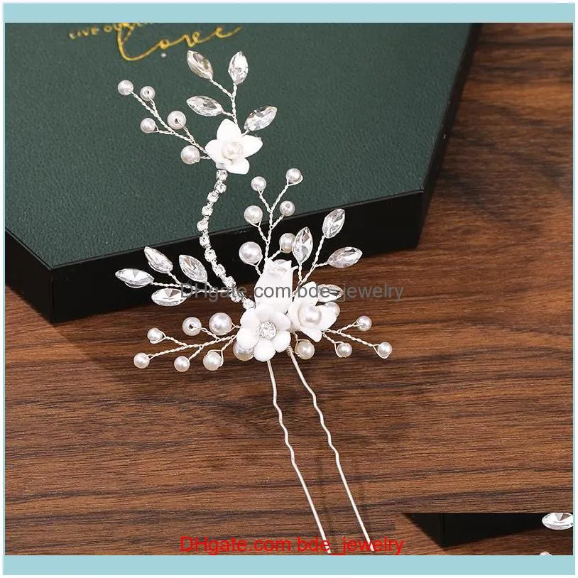 Hair Clips & Barrettes Pins Accessories For Women Wedding Jewelry Pearl Rhinestone Flower Clip Headpiece