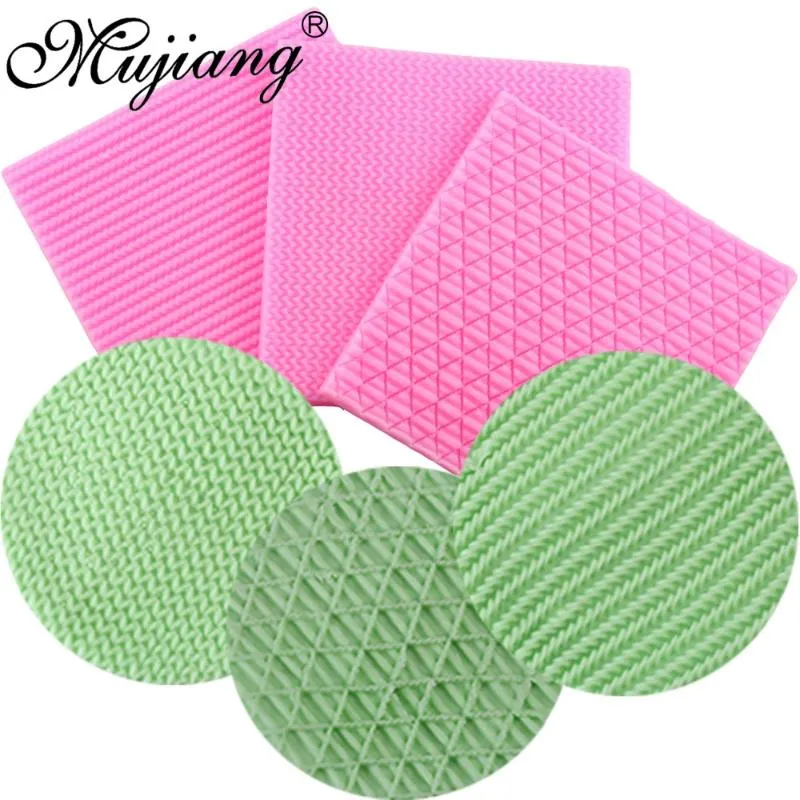 Bakmögel Mujiang Stickning Textur Kaka Border Silikon Mögel Cupcake Fondant Decorating Tools DIY Sugar Pasta Baby Kläder Lace Mats