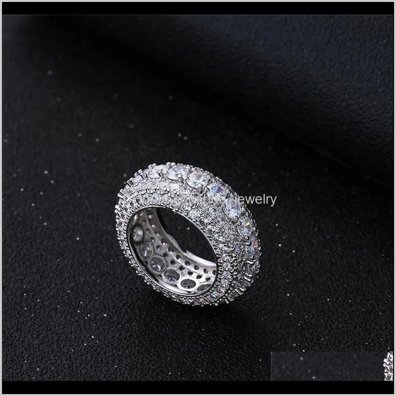 new fashion diamond ring men hip hop jewelry bling cz stone iced out 18k gold plated hiphop gold rings