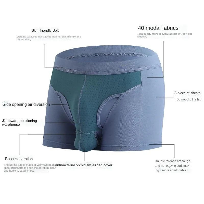 Men's Underwear Boxer Briefs Penis Sheath Pouch Antibacterial