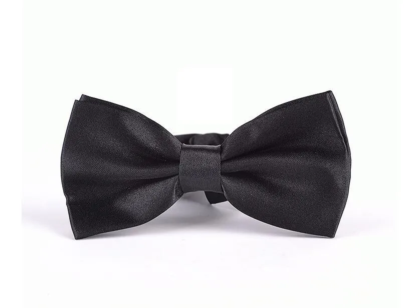 Atacado BowTie Mens Dickie Bow Tie Ties Ajustável Baile de Formatura de Casamento Cores Sólidas Seda Lisa 35 cores à venda