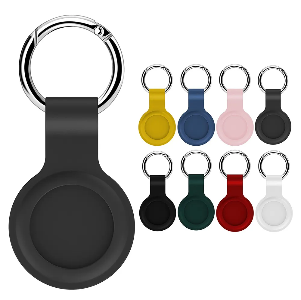 Ankomst Airtag Case AirTags Tracker Silicone Protective Sleeve för Apple Locator Anti-Lost Device Keychain