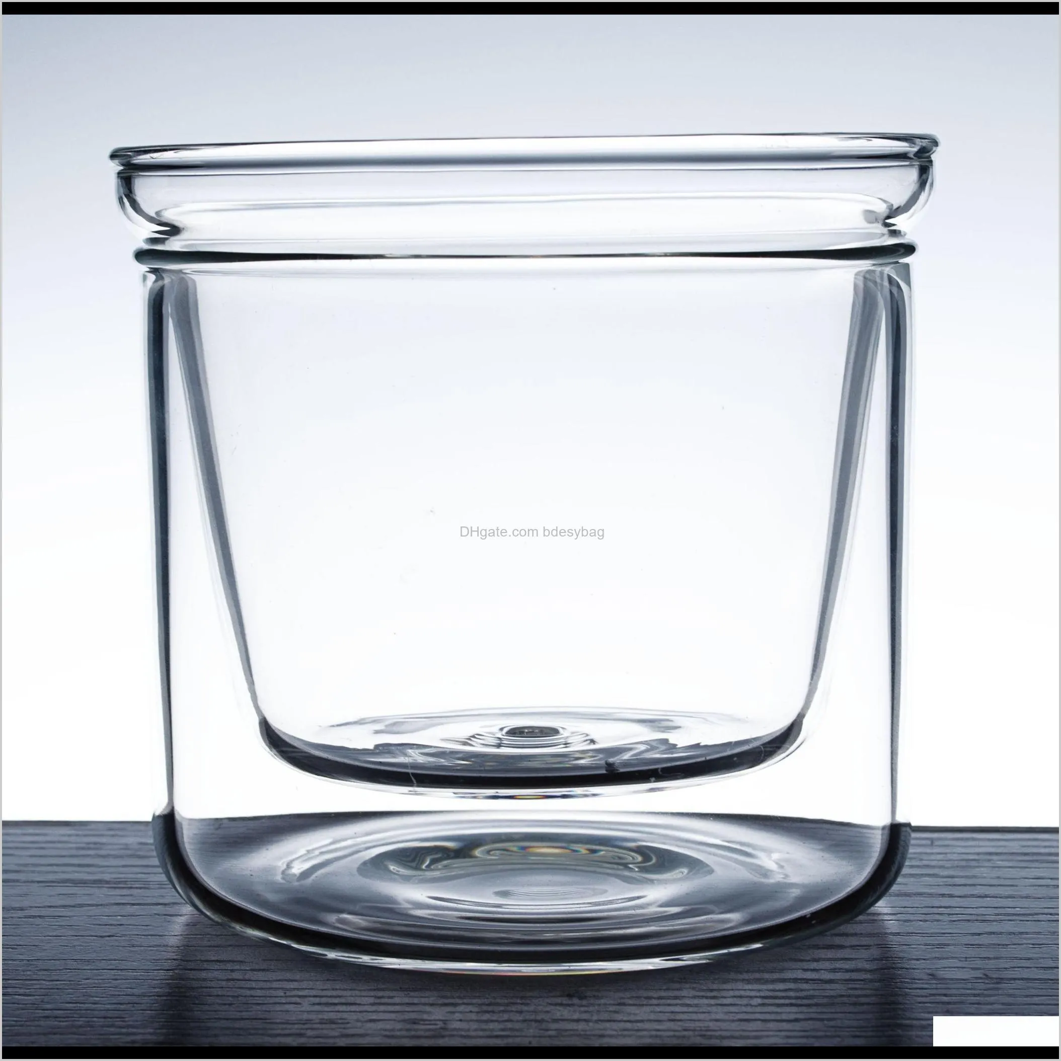 1x 400ml clear glass bowl garden planter vase flower pot with glass infuser home modern pot for green plant