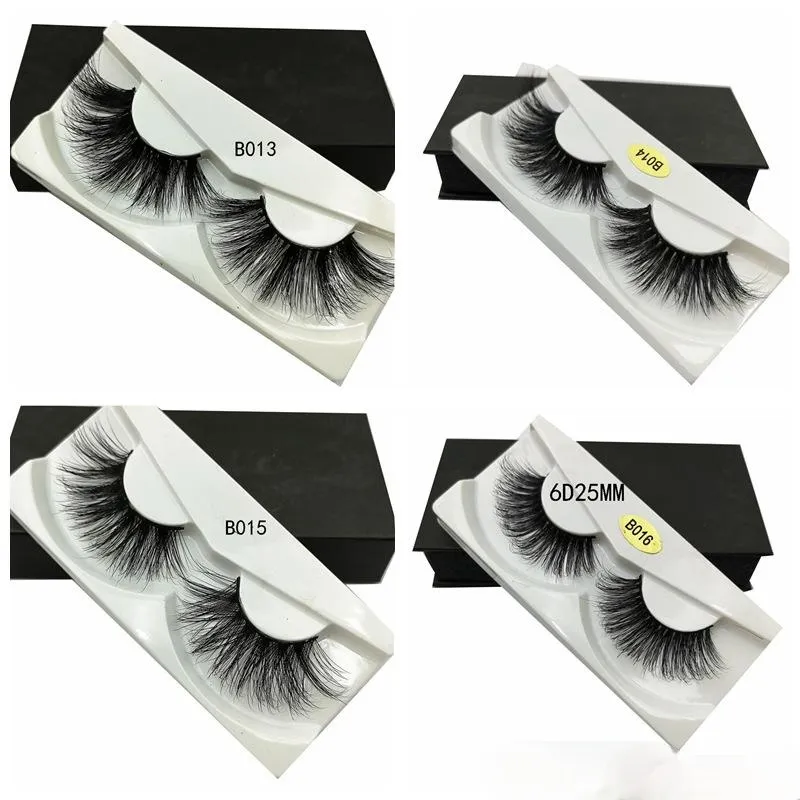 100% Mink Eyelashes 25 mm Wispy Fluffy Fake Lashes 5D Makeup Big Volume Crisscross Reusable False Eyelashes Extensions Beauty Fashion Tool